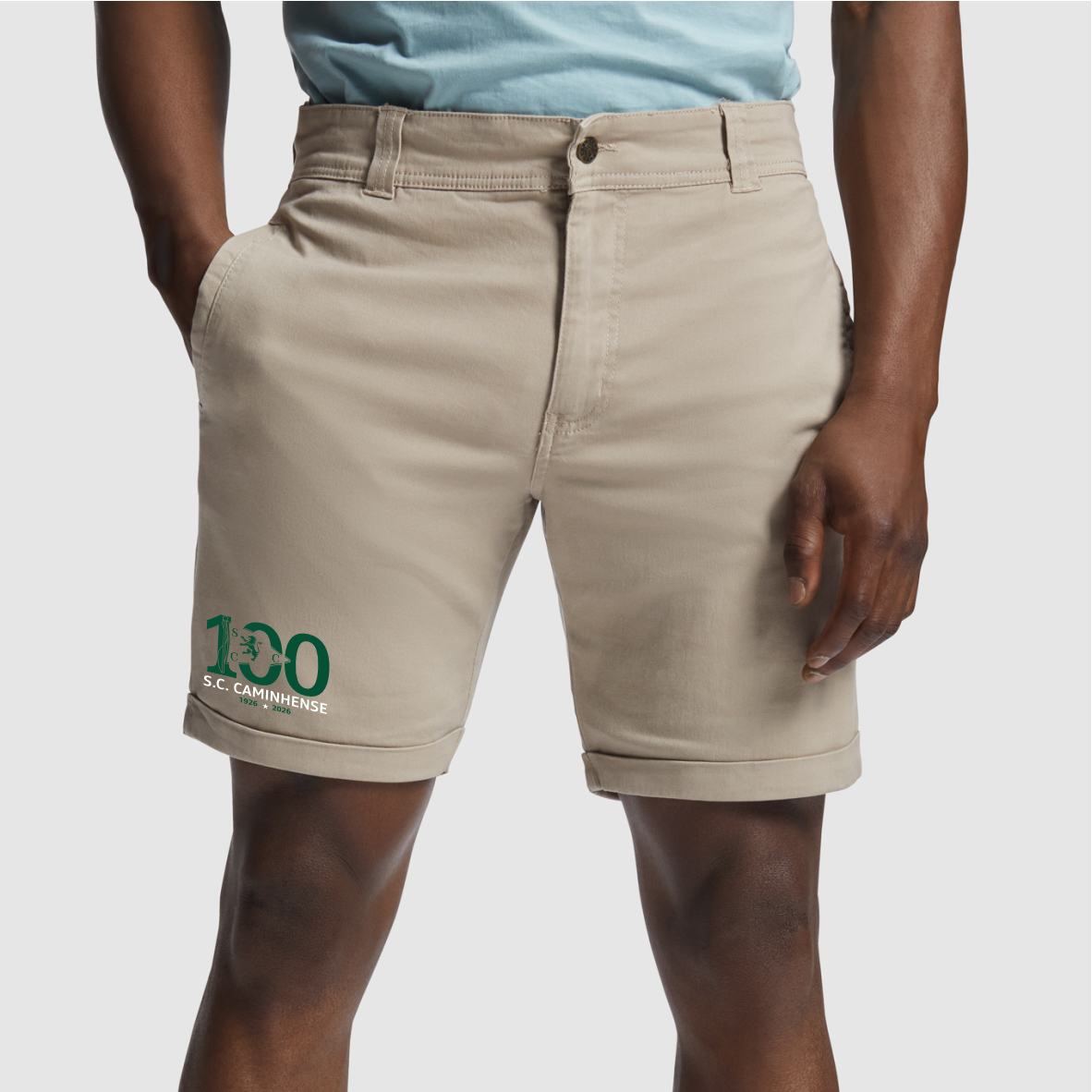 Calção Bermuda SCC 100 Anos Beje 