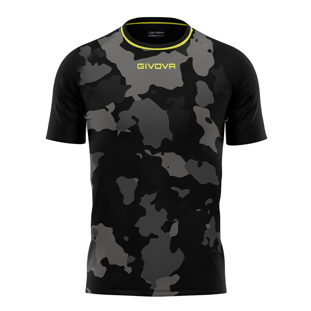 Camisola Givova Army Interlock - Preto-Cinza