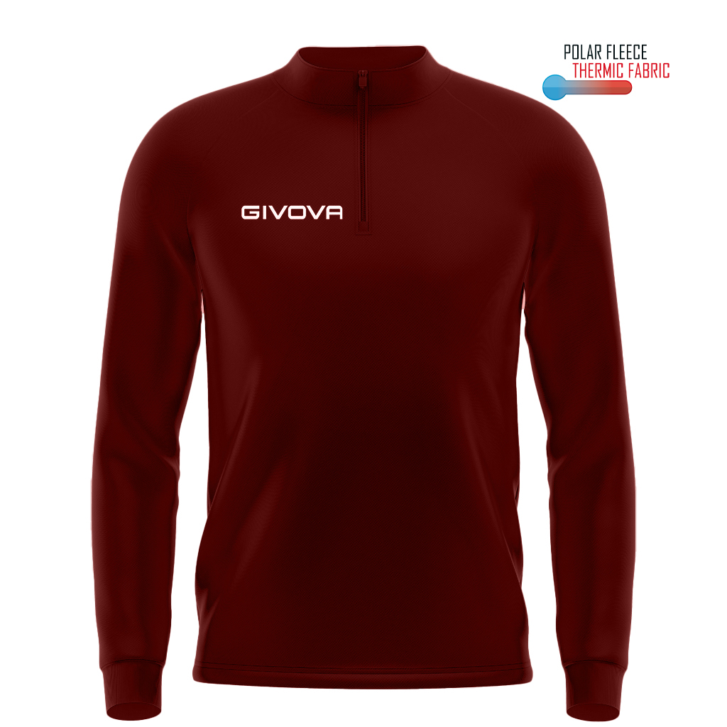 SWEATSHIRT TÉCNICA GIVOVA  HALF ZIP - Bordeaux