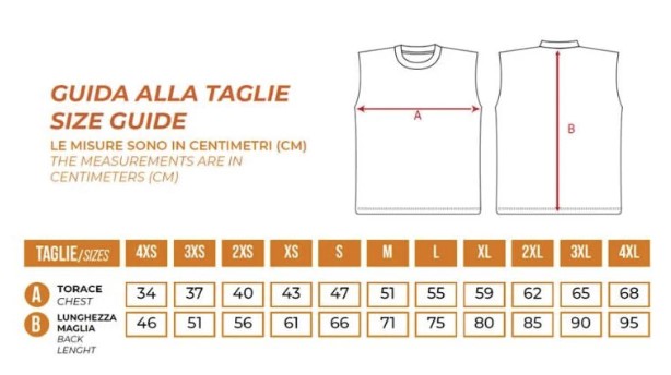 tamanhos givova one sem mangas